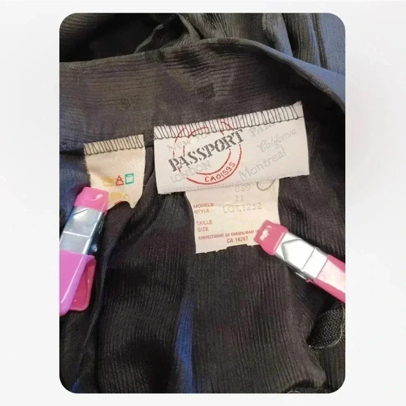 Passport Vintage Black Pleated Maxi Skirt Size Small - Picture 5 of 7